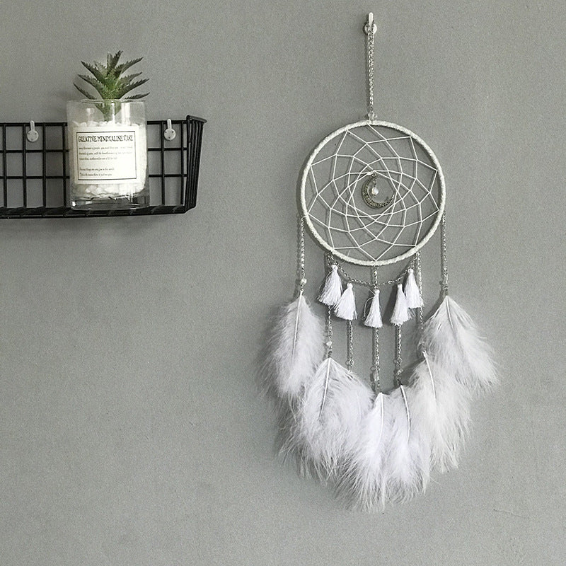 Homemade dream catcher wall art