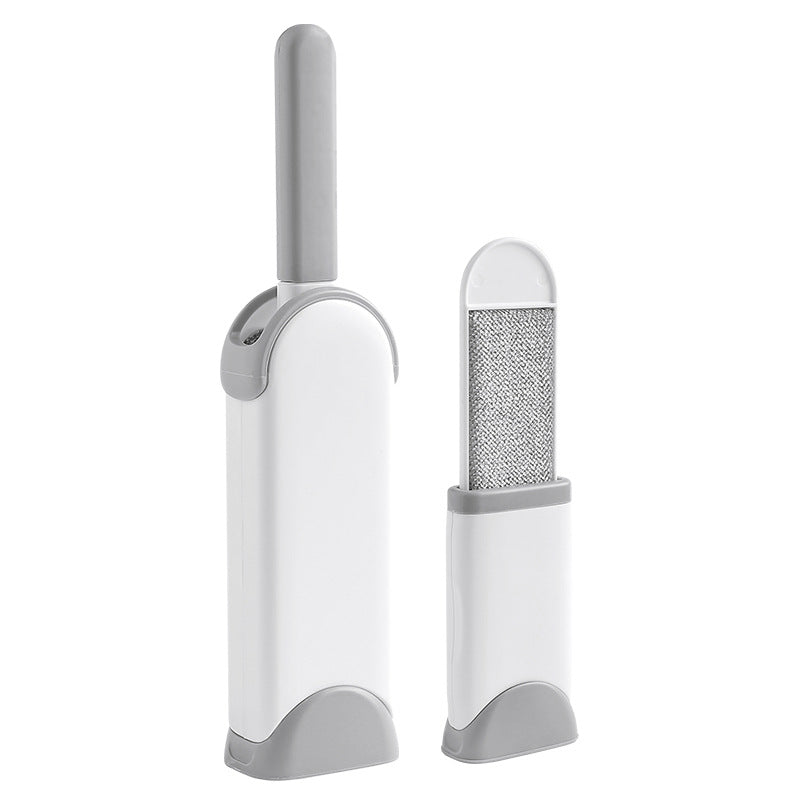 Double-sided pet hair remover brush usage on pet