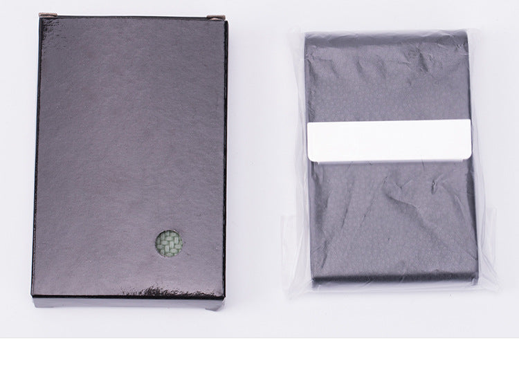 Business card holder in red PU leather