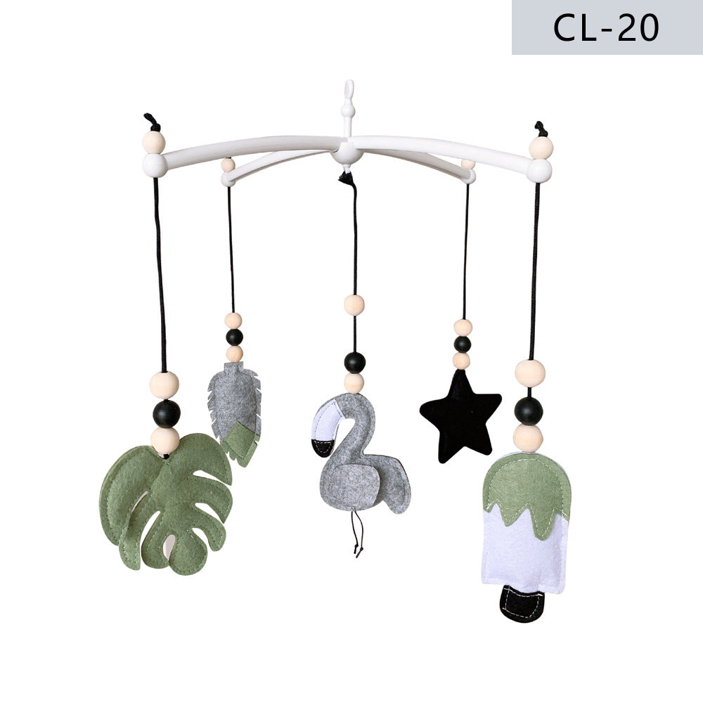 Baby crib mobile with felt decorations image 1