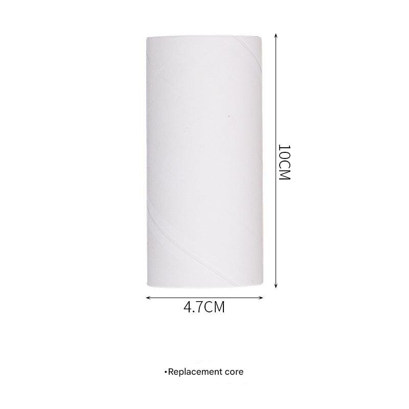 zoom-in on yellow lint roller sticky layer