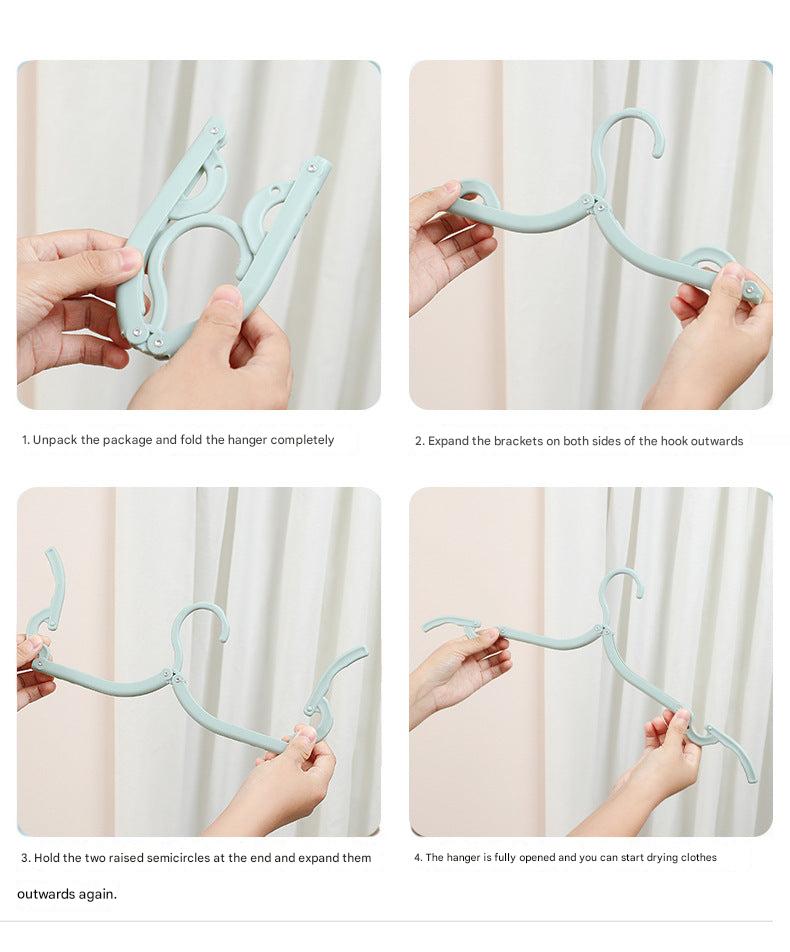 Compact travel folding clothes hanger image 1