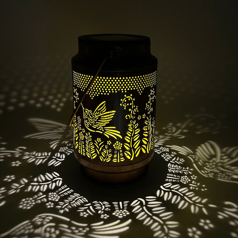 Solar-powered hummingbird lantern 1