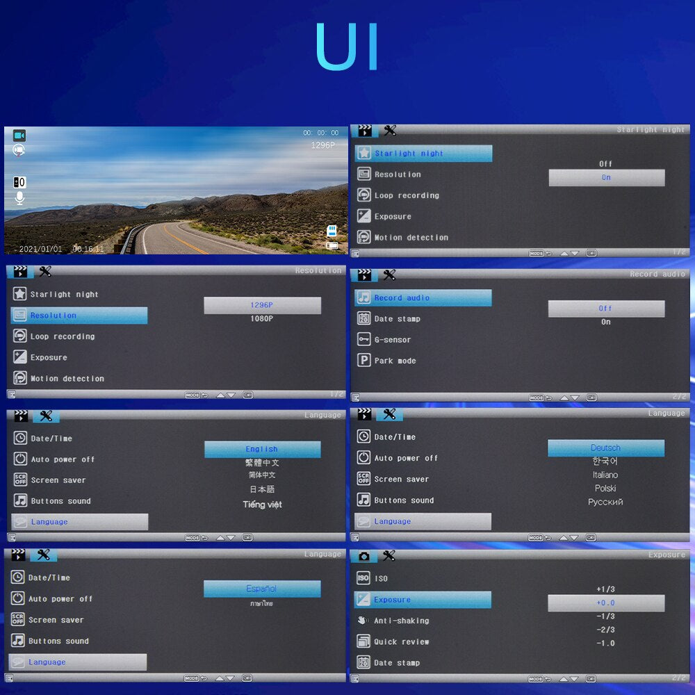 Yuecai M8 Car Dash Camera Features