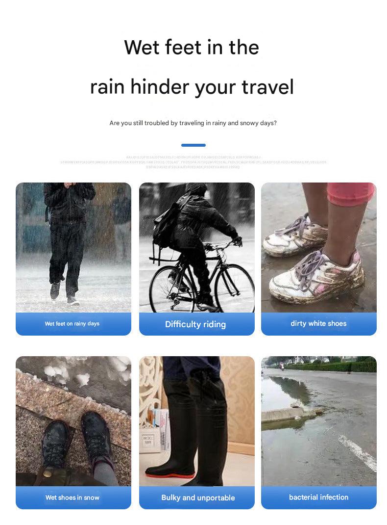 Waterproof disposable shoe cover side view