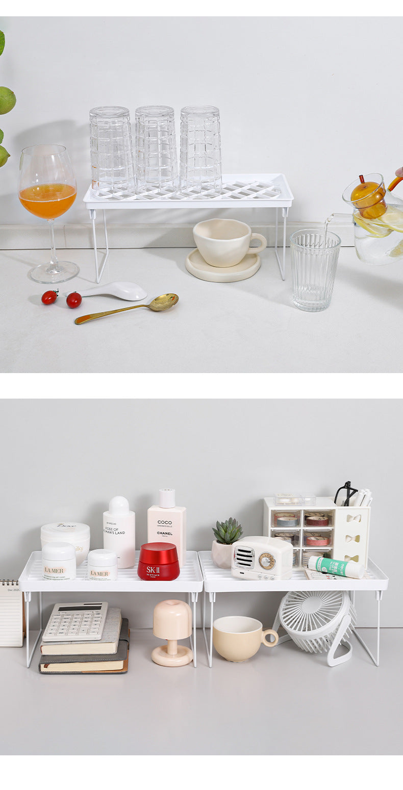 Collapsible storage rack for bathroom organization