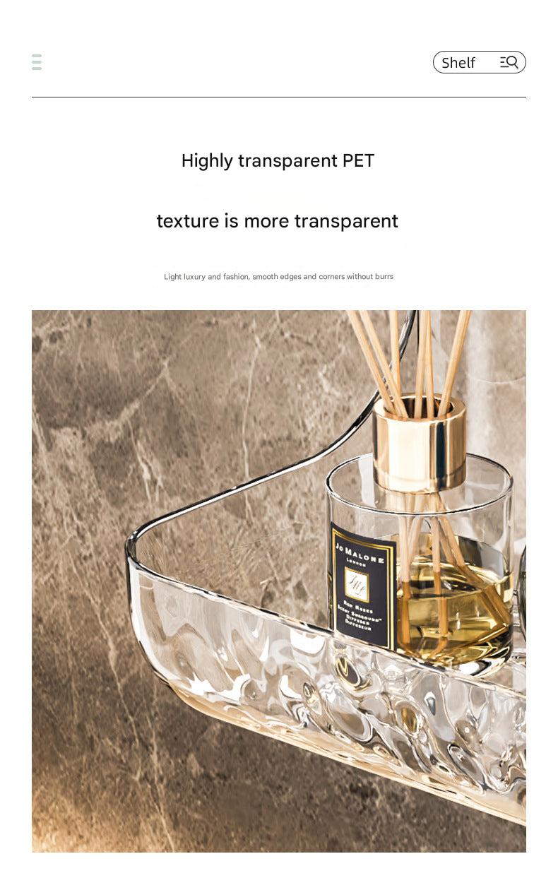 Acrylic bathroom organizer wall-mounted image 1