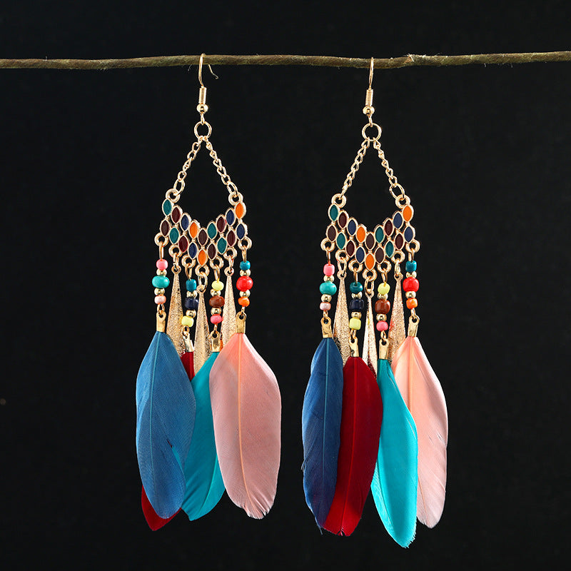 Colorful metal alloy earrings for travel