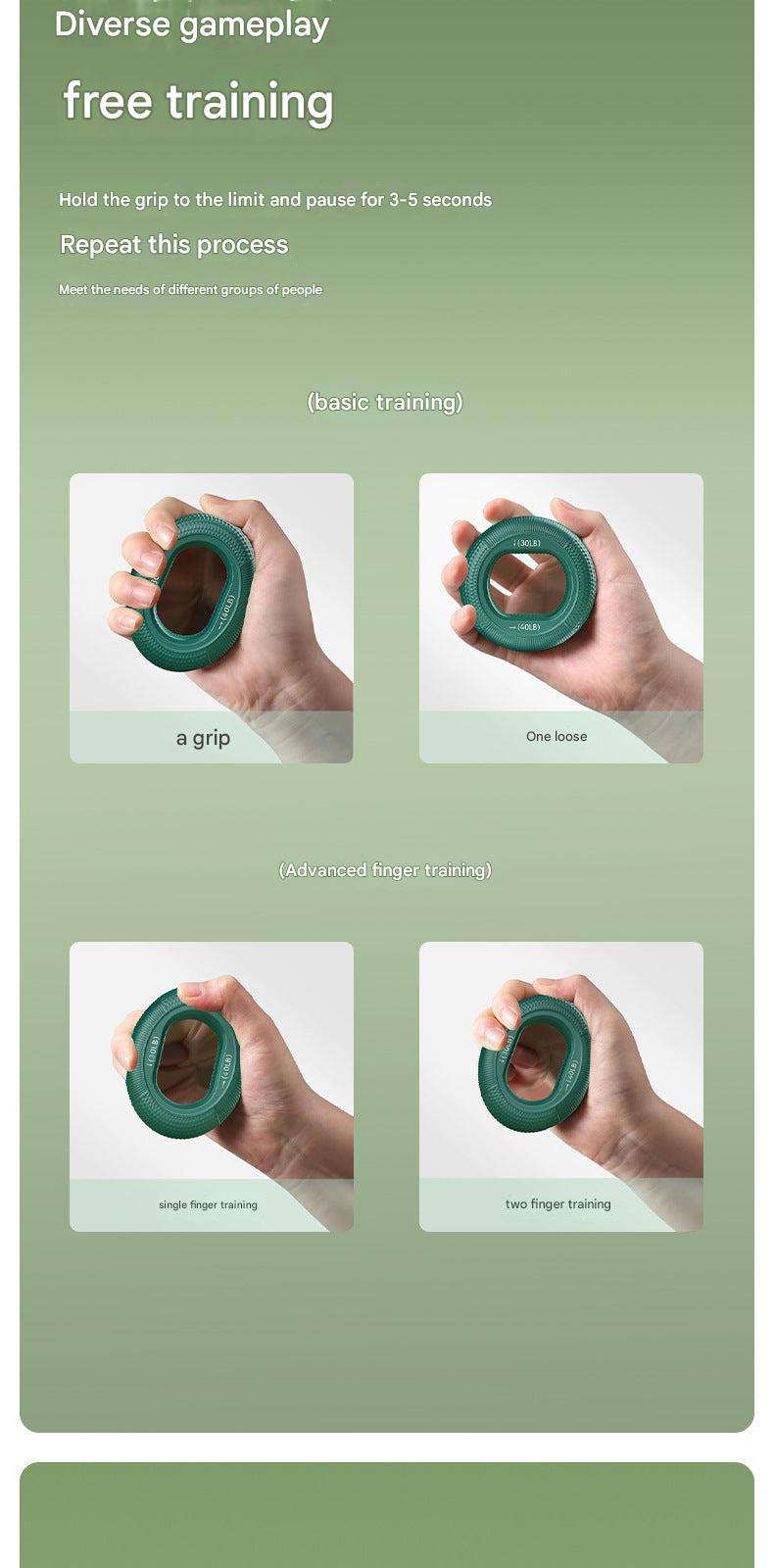 Adjustable silicone grip strengthener top view