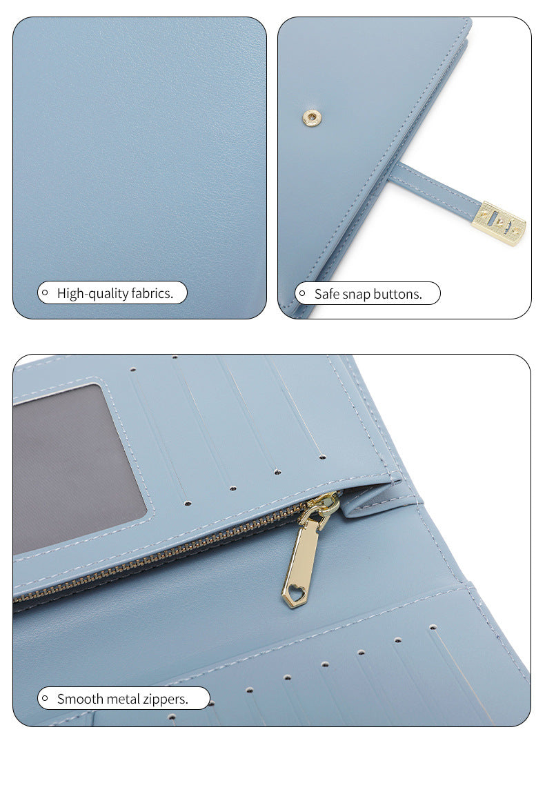 RFID-blocking women's wallet in green