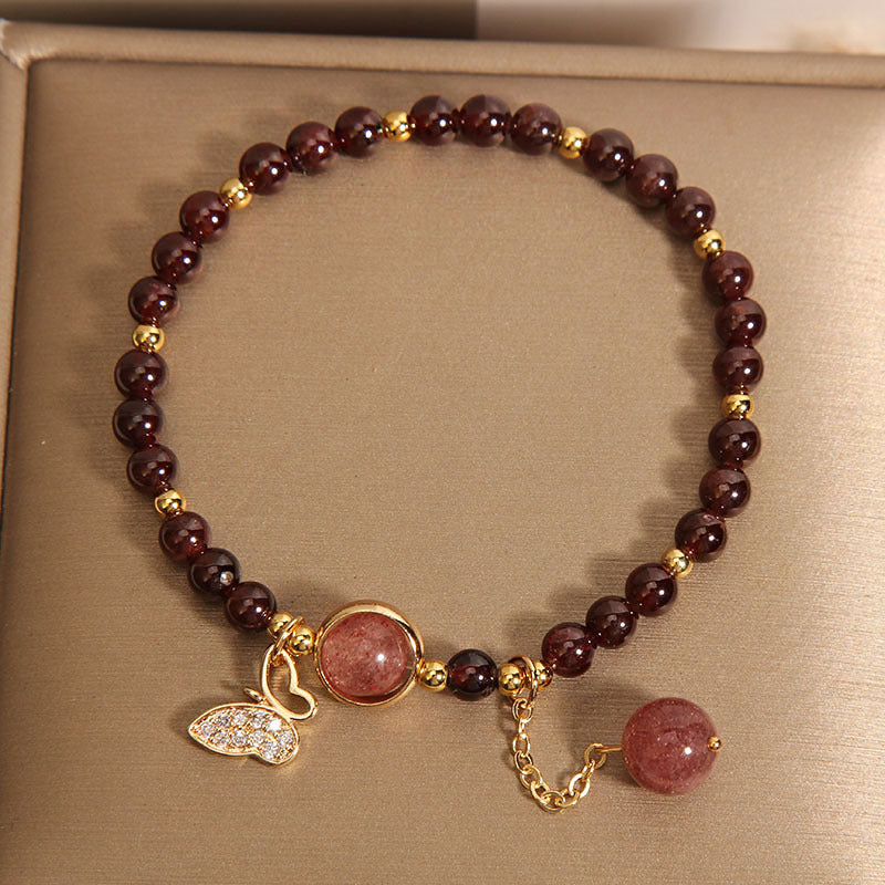 Garnet bracelet on wrist image