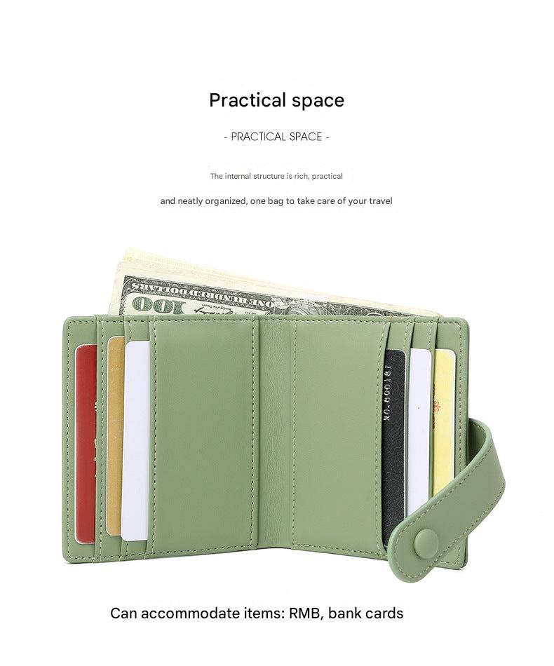 compact credit card holder in pink