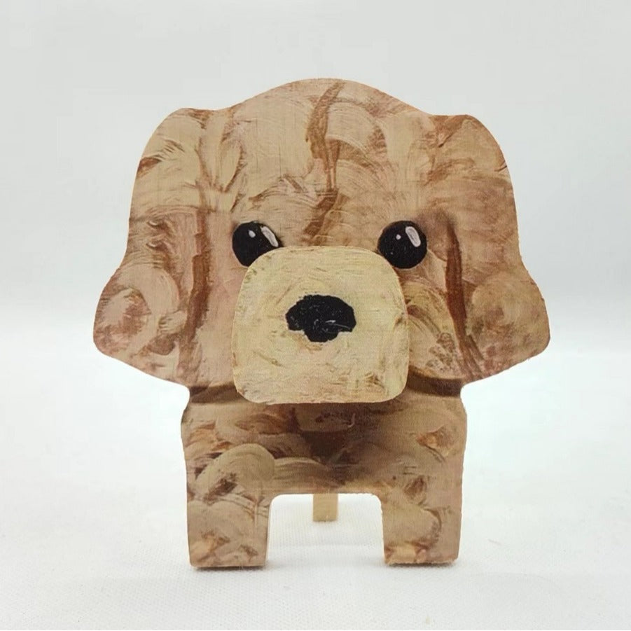 Wooden animal eyeglasses holder pig design