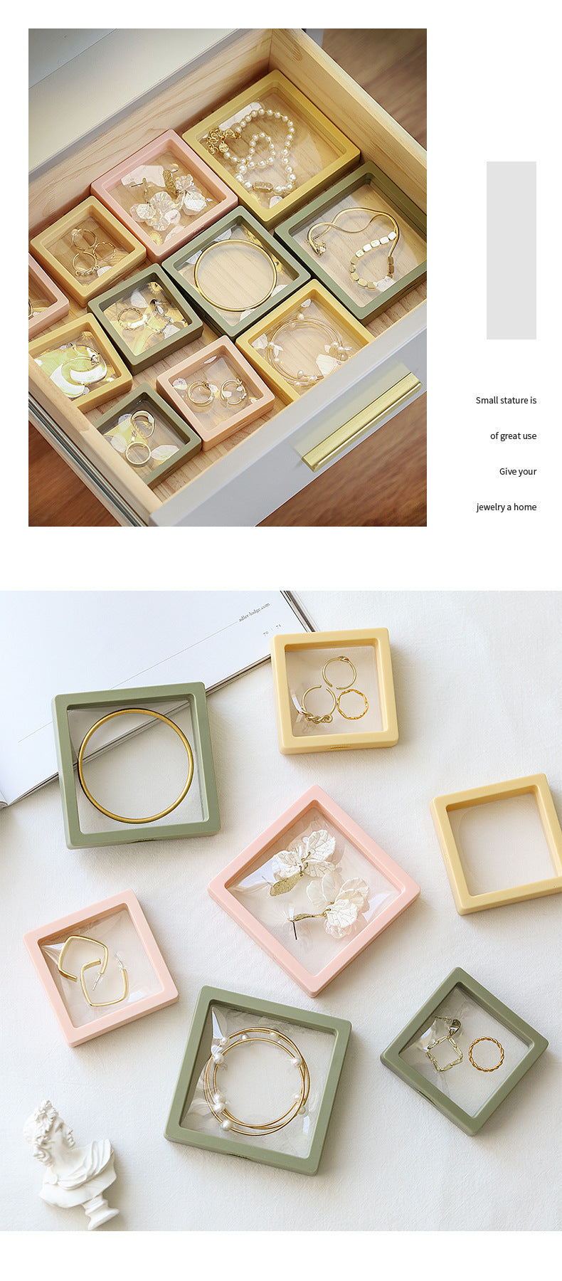 Portable Transparent Jewelry Storage Box