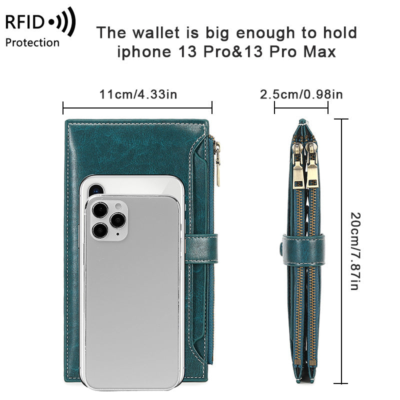 Elegant wallet color options displaying peacock blue - image 6