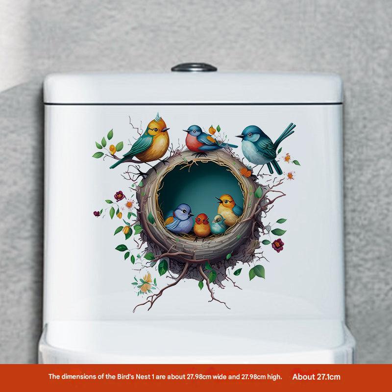 Waterproof vinyl toilet sticker design 2