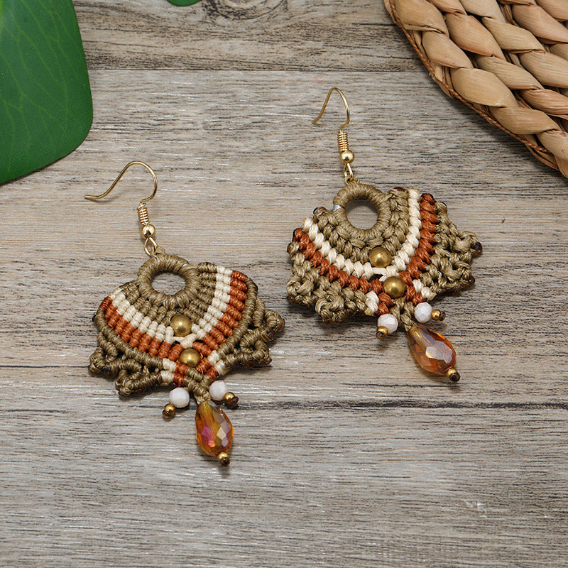 Bohemian woven earrings design 1