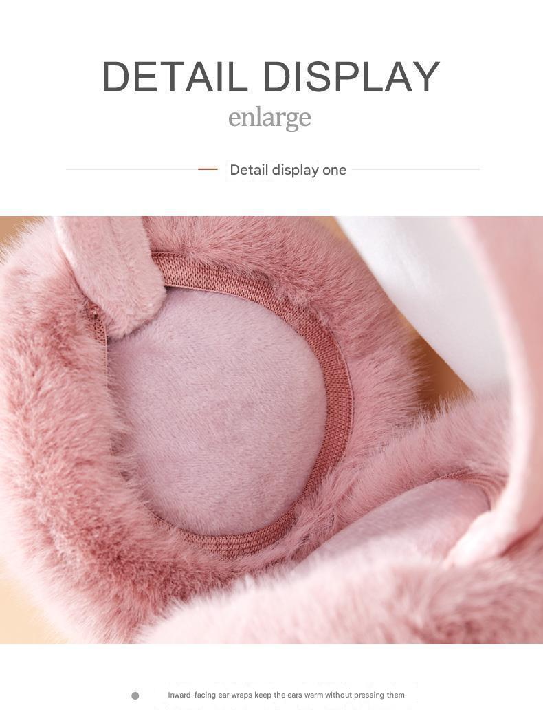 White warm ear muffs for women
