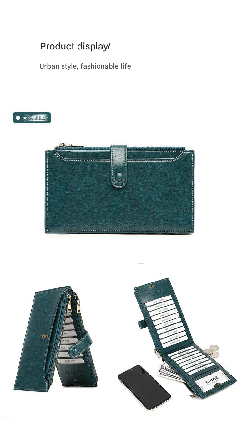 Elegant wallet color options displaying peacock blue - image 6