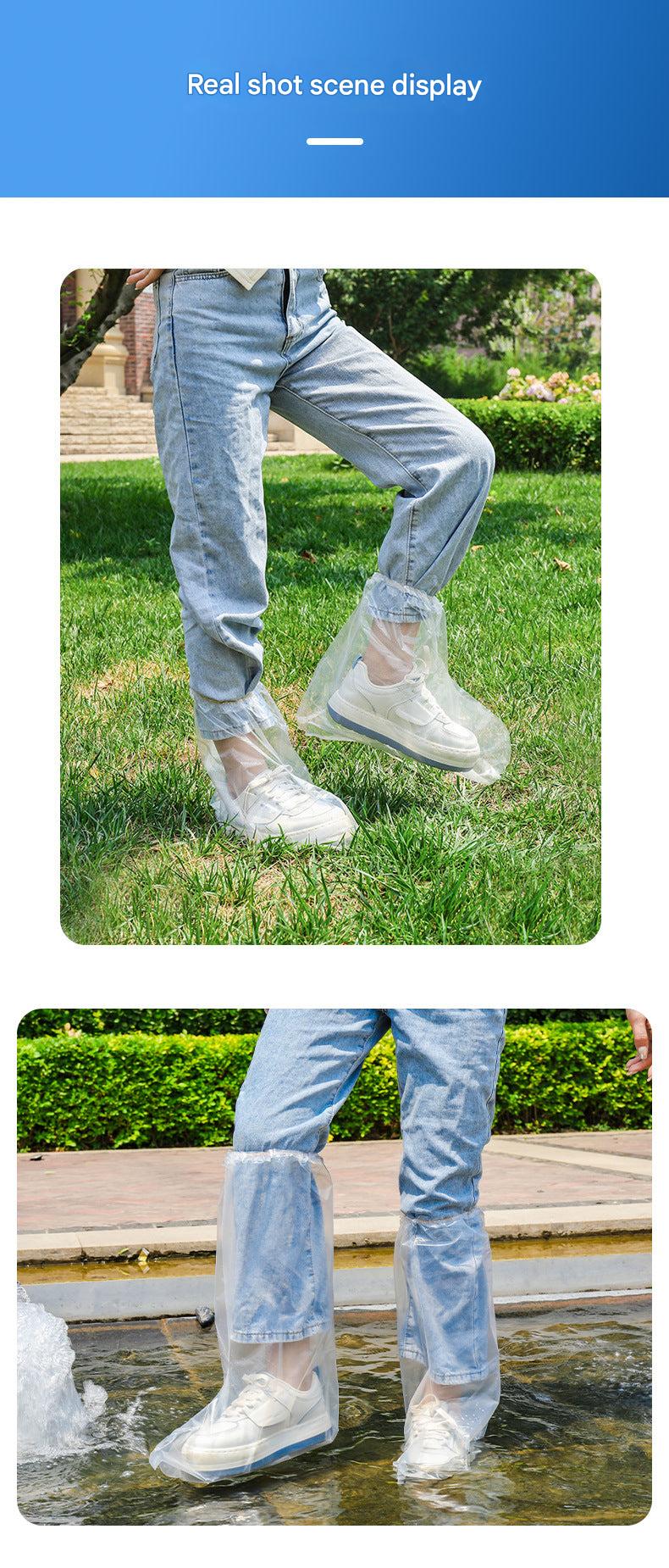 Waterproof disposable shoe cover side view