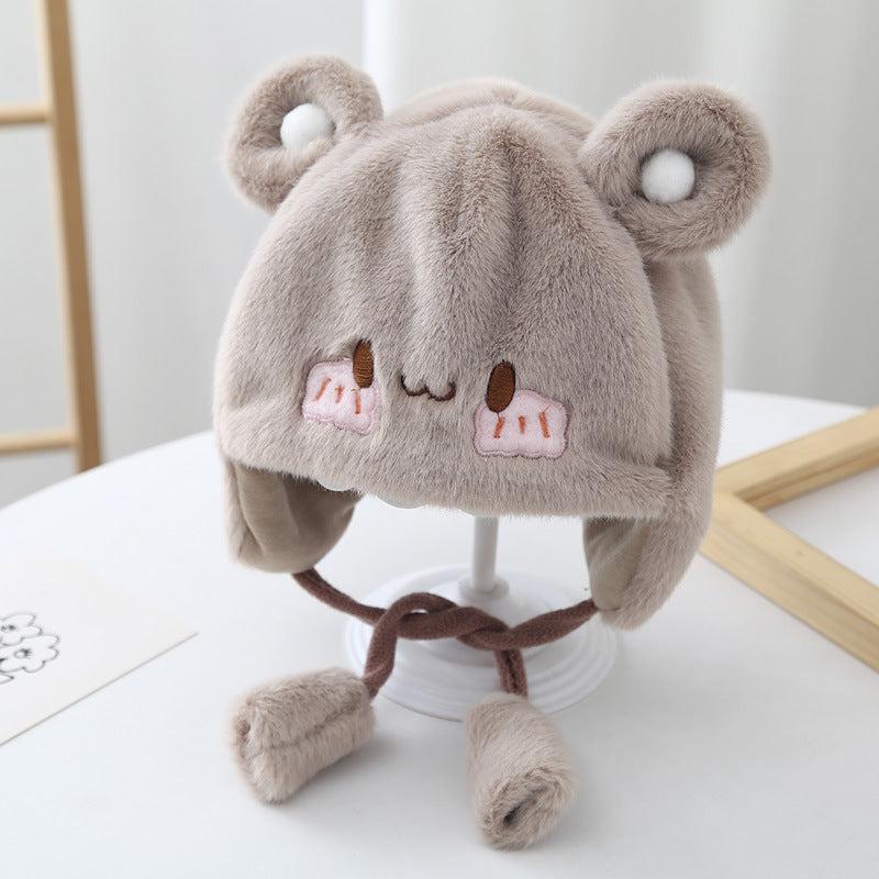 Cozy Plush Baby Hat Front View