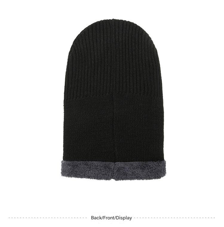 unisex knitted winter beanie in navy blue