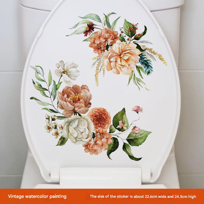Self-adhesive vinyl toilet decoration