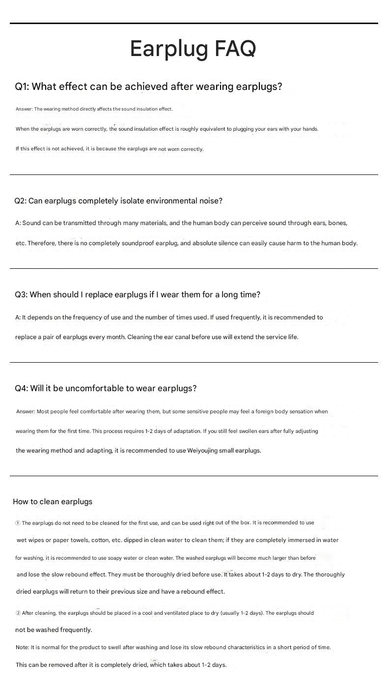 Noise-Canceling Foam Earplugs Image 1