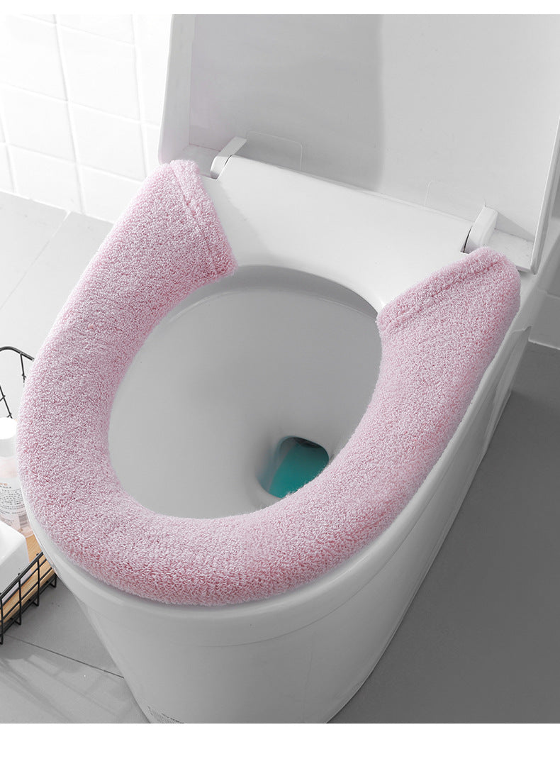 Extra thick toilet seat cover in deep gray