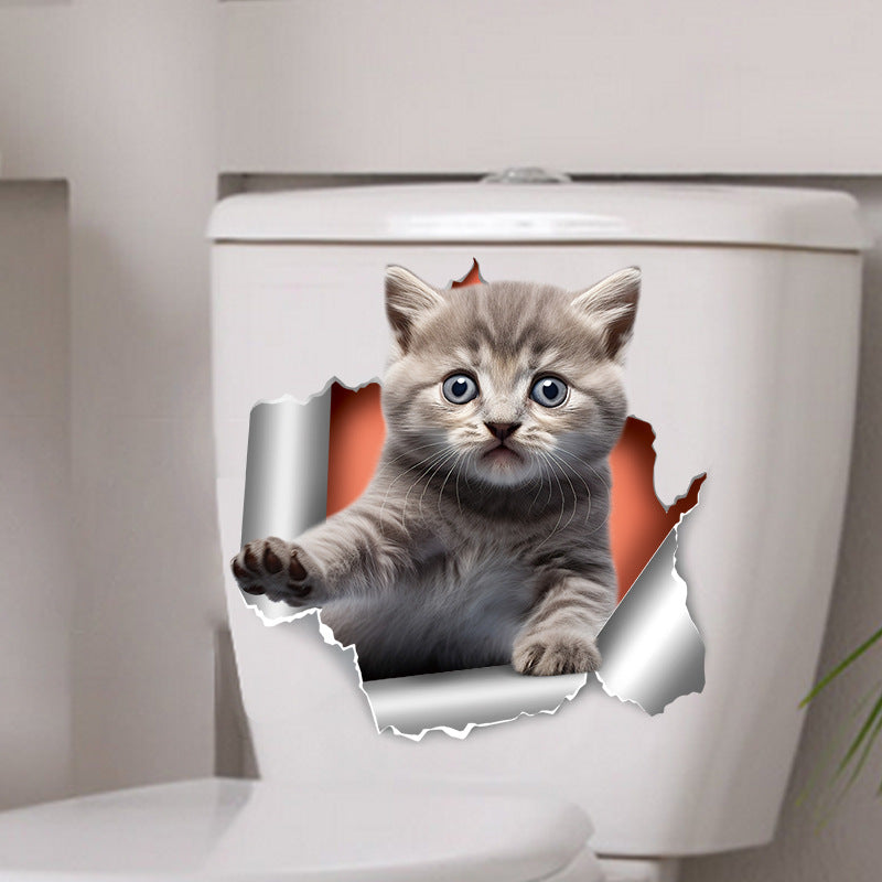 Cute puppy toilet decoration image 2