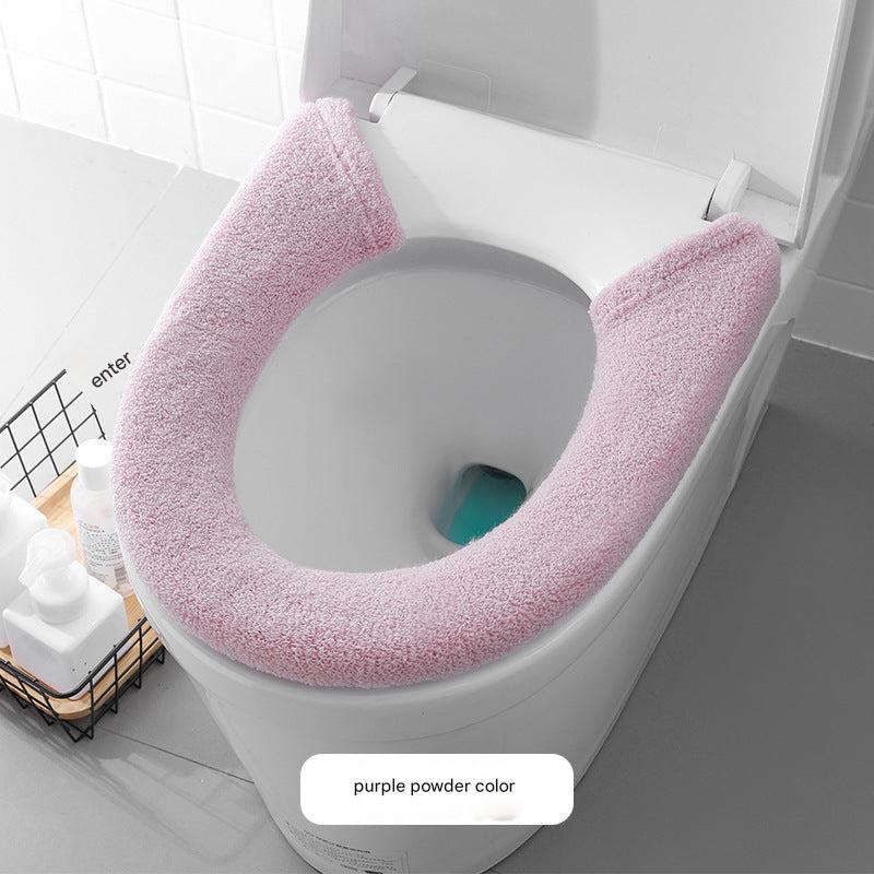 Cute white monster toilet seat cover