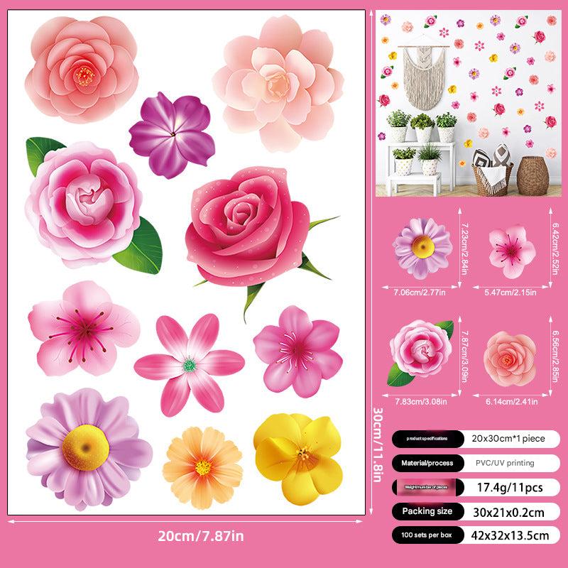 Spring flower wall sticker design for nursery