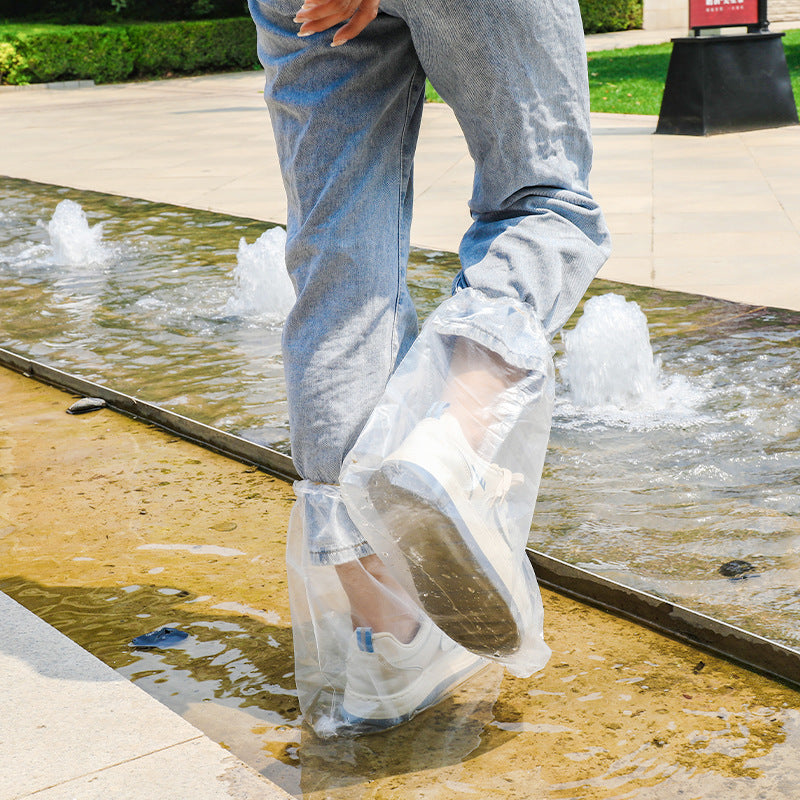 Clear disposable shoe cover packaging