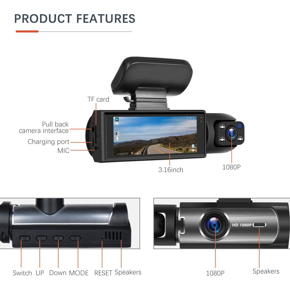 Yuecai M8 Car Dash Camera Installation