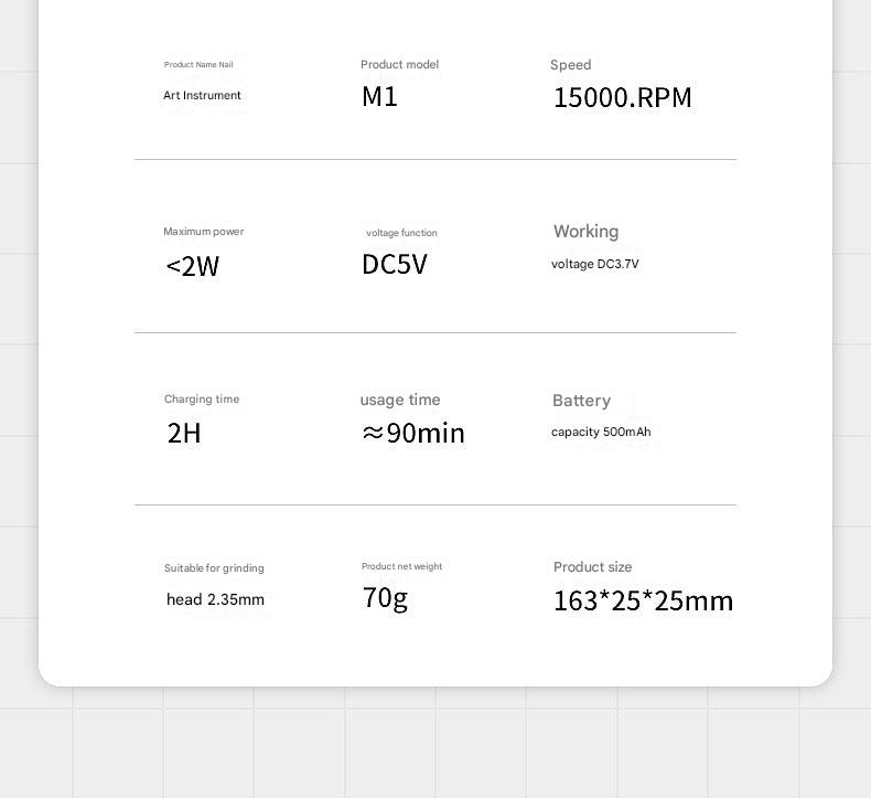 Electric nail grinder for home