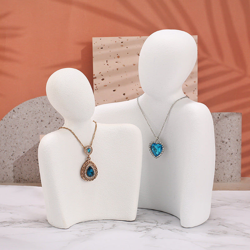resin mannequin with golden finish for jewelry