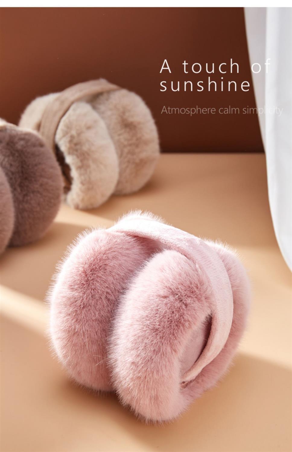 Pink soft ear muffs set in lifestyle