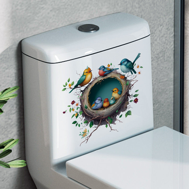 Colorful bathroom decoration toilet sticker design 6