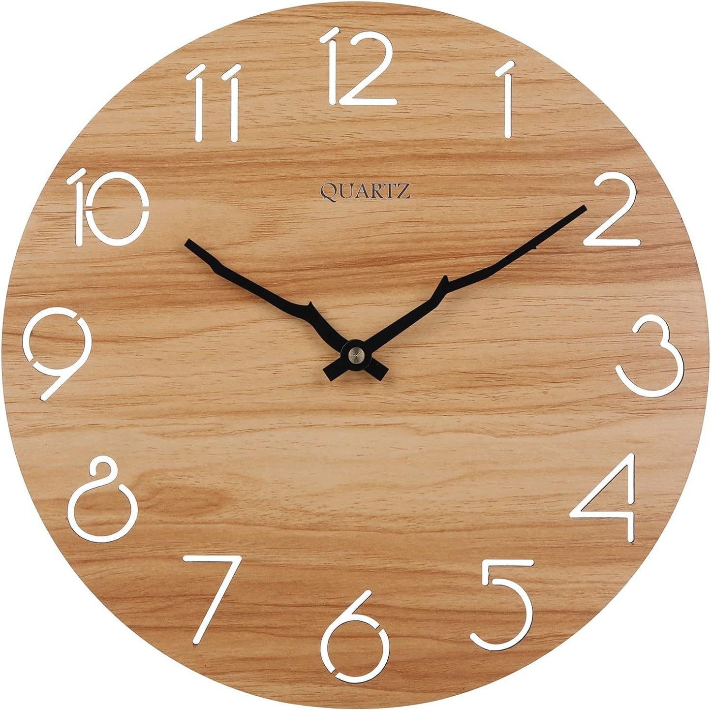 Walnut wood wall clock modern design