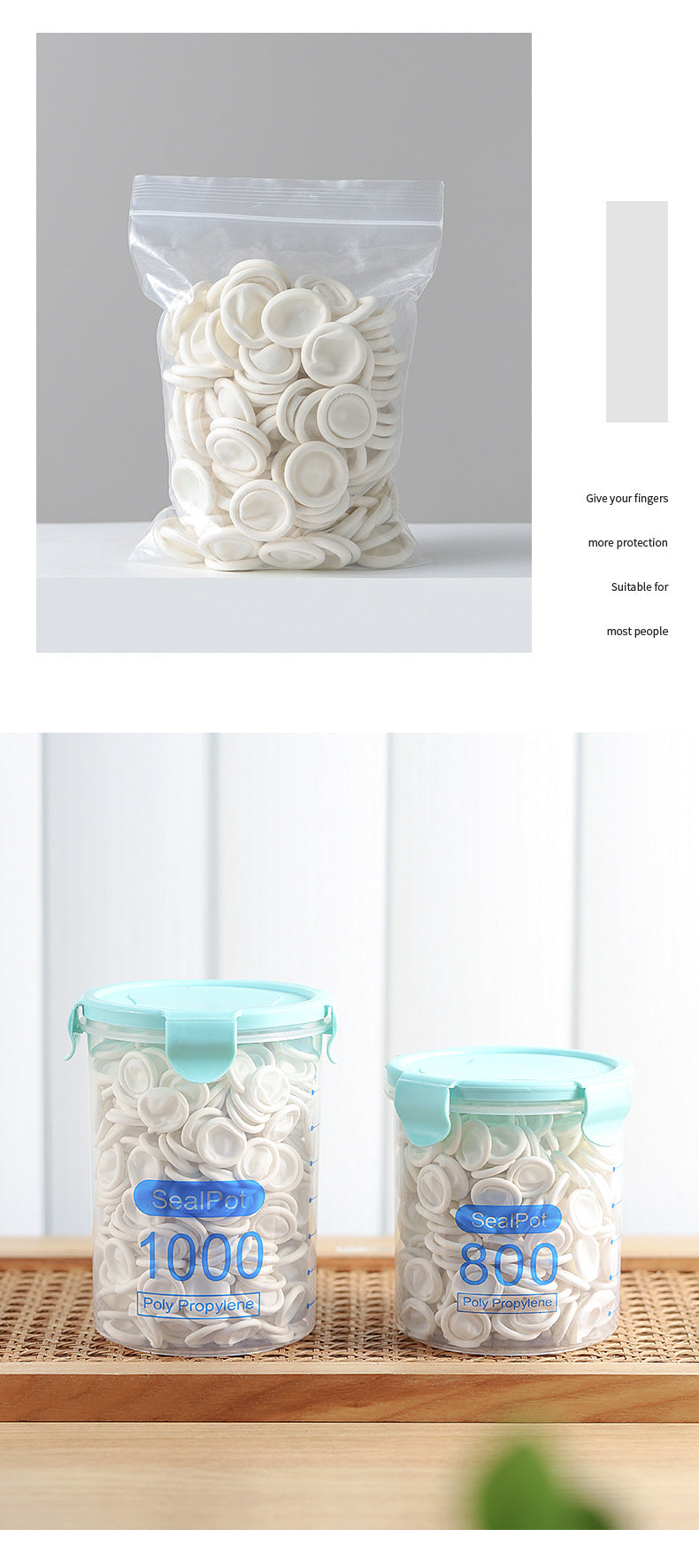 Disposable latex finger cots for beauty