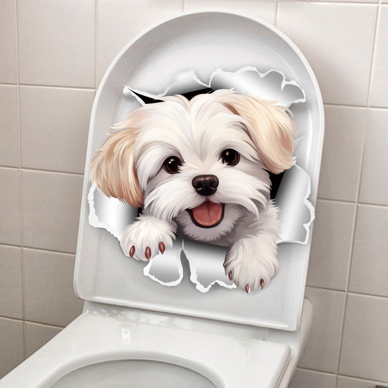 Smooth surface puppy sticker application image 8