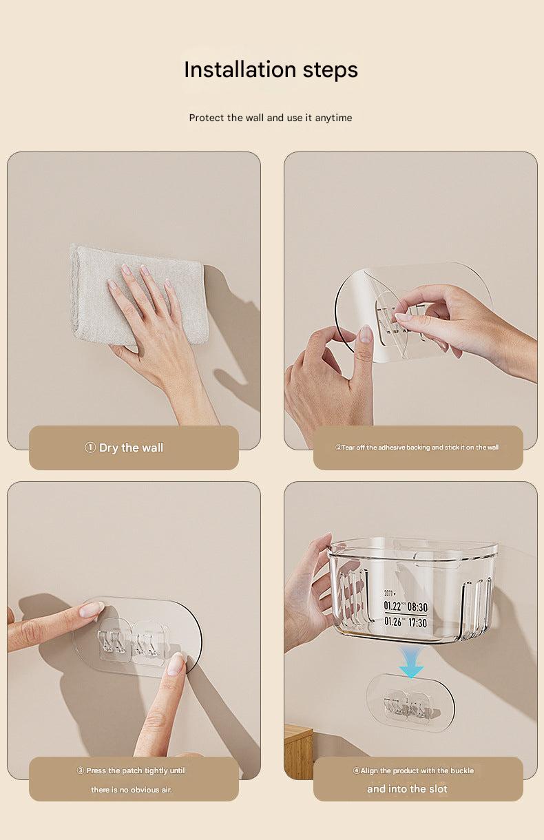 Image of wall-mounted spice rack in kitchen