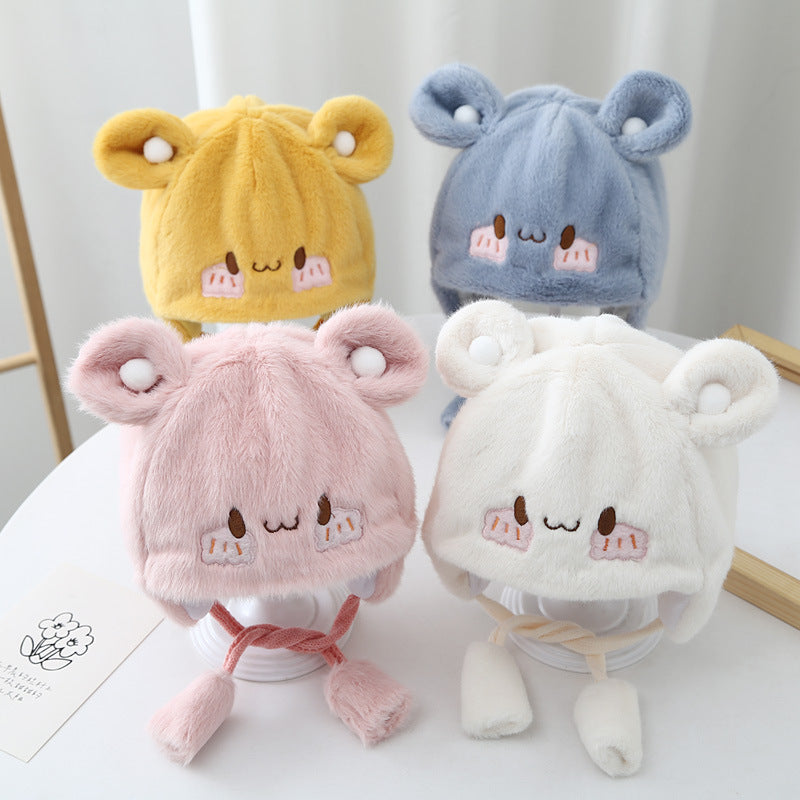 Cozy Plush Baby Hat on Child