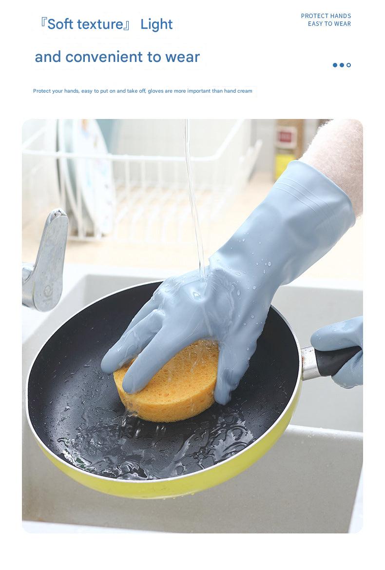 Thick waterproof cleaning gloves