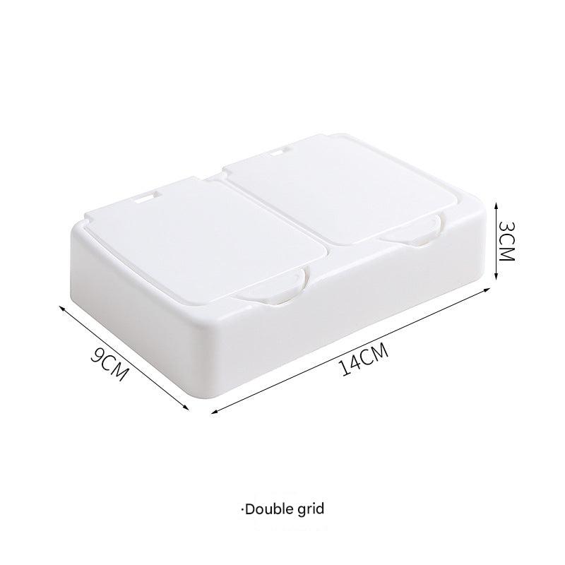 Compact Desktop Organizer Box with Lid for Cotton Swabs