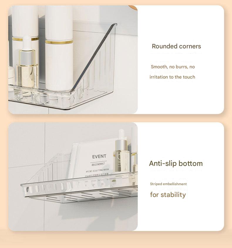 Wall-mounted storage cabinet in bathroom