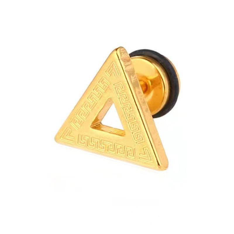 Titanium Steel Pyramid Earrings Image 1