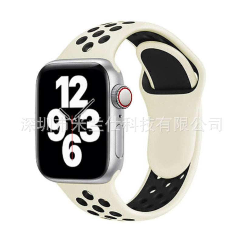 Dual Color Silicone Sport Band for Apple Watch Series 6, 7, 8, SE and Ultra - Comfortable & Durable