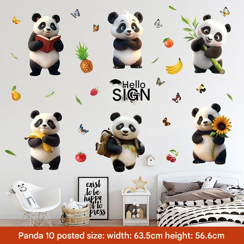 Panda themed wall decal for children's room
