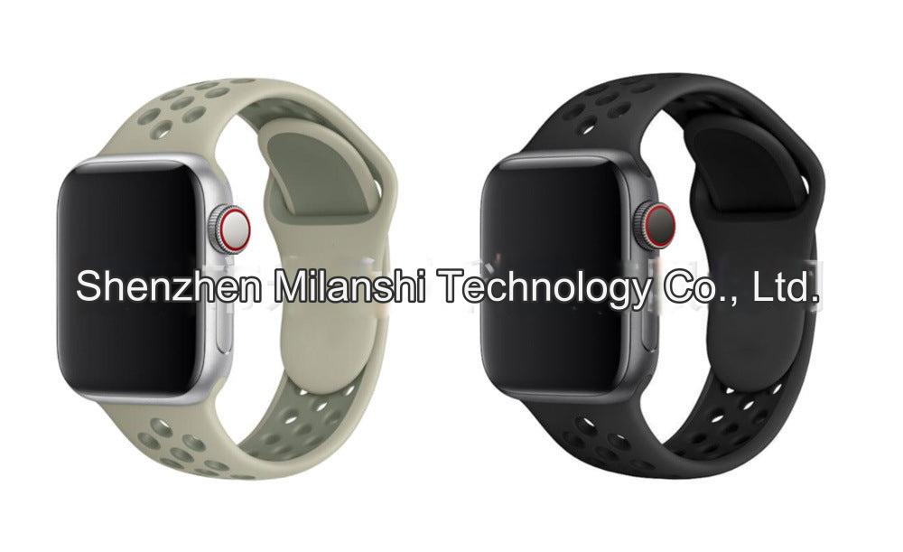 Dual Color Silicone Sport Band for Apple Watch Series 6, 7, 8, SE and Ultra - Comfortable & Durable